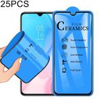 25 PCS 2.5D Full Glue Full Cover Ceramics Film for Xiaomi Mi A3 Lite / Mi CC9 / Mi 9