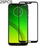 25 PCS Full Glue Full Cover Screen Protector Tempered Glass film for Motorola Moto G7 Power