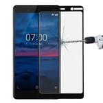 For Nokia 7 0.3mm 9H Surface Hardness 2.5D Explosion-proof Full Screen Tempered Glass Film(Black)