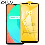 For Realme C11 / vivo Y56 25 PCS  9D Full Glue Full Screen Tempered Glass Film