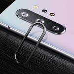 For Galaxy Note 10+ 0.15mm 9H Border Membrane Round Edge Rear Camera Lens Tempered Glass Film Guard Circle (Black)