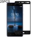 25 PCS Full Glue Full Cover Screen Protector Tempered Glass film for Nokia 8