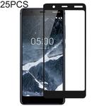 25 PCS Full Glue Full Cover Screen Protector Tempered Glass film for Nokia 5.1