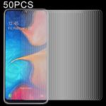 50 PCS 2.5D Non-Full Screen Tempered Glass Film for Galaxy A20e