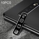 10 PCS Titanium Alloy Metal Camera Lens Protector Tempered Glass Film for Galaxy S10 / S10+(Silver)