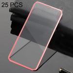 25 PCS Titanium Alloy Metal Edge Full Coverage Front Tempered Glass Screen Protector for iPhone 11 / XR(Red)