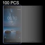 100 PCS Nokia 8 0.26mm 9H Surface Hardness 2.5D Curved Edge Tempered Glass Screen Protector