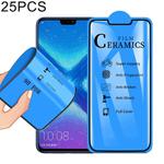 25 PCS 2.5D Full Glue Full Cover Ceramics Film for Huawei Y9 (2019) / Honor 8X