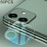 For iPhone 11 50pcs HD Rear Camera Lens Protector Tempered Glass Film