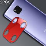 2 PCS 10D Full Coverage Mobile Phone Metal Rear Camera Lens Protection Ring Cover for Huawei Mate 20 X(Red)