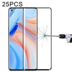 For OPPO Reno4 Pro 25 PCS 3D Curved Edge Full Screen Tempered Glass Film
