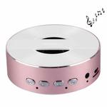 Portable Round Shaped Bluetooth Stereo Speaker, with Built-in MIC, Support Hands-free Calls & TF Card & AUX IN, Bluetooth Distance: 10m(Rose Gold)