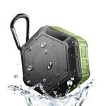 BT508 Portable Life Waterproof Bluetooth Stereo Speaker with Built-in MIC & Hook, Support Hands-free Calls & TF Card & FM, Bluetooth Distance: 10m(Army Green)