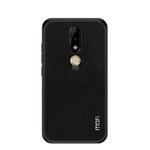 MOFI Shockproof TPU + PC + Cloth Pasted Case for Nokia X6 (Black)