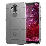 Shockproof Protector Cover Full Coverage Silicone Case for Nokia 8.1 / X7(Grey)