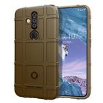 Shockproof Protector Cover Full Coverage Silicone Case for Nokia X71 (Brown)