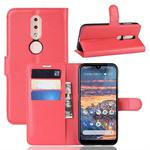 Litchi Texture Horizontal Flip Leather Case for Nokia 4.2, with Wallet & Holder & Card Slots (Red)