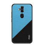 MOFI Shockproof TPU + PC + Cloth Pasted Case for NOKIA X7 / 7.1 Plus(Blue)