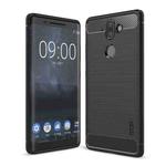 MOFI Brushed Texture Carbon Fiber Soft TPU Case for Nokia 8 Sirocco (Black)