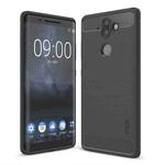 MOFI Brushed Texture Carbon Fiber Soft TPU Case for Nokia 8 Sirocco (Grey)