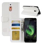 PU + TPU Crazy Horse Texture Horizontal Flip Leather Case for Nokia 2.1, with Wallet & Holder & Card Slots (White)