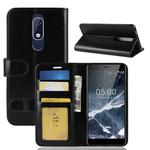 PU + TPU Crazy Horse Texture Horizontal Flip Leather Case for Nokia 5.1, with Wallet & Holder & Card Slots (Black)