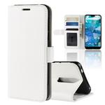 R64 Texture Single Fold Horizontal Flip Leather Case for Nokia 7.1, with Holder & Card Slots & Wallet(White)