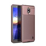 Carbon Fiber Texture Shockproof TPU Case for Nokia 1 Plus (Brown)