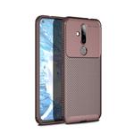 Carbon Fiber Texture Shockproof TPU Case for Nokia 6.2 / X71 (Brown)