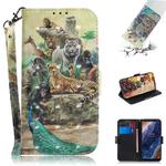 3D Colored Drawing Animals Pattern Horizontal Flip Leather Case for Nokia 9, with Holder & Card Slots & Wallet