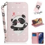 3D Colored Drawing Heart Panda Pattern Horizontal Flip Leather Case for Nokia 9, with Holder & Card Slots & Wallet