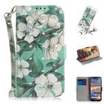 3D Colored Drawing Watercolor Flower Pattern Horizontal Flip Leather Case for Nokia 4.2, with Holder & Card Slots & Wallet