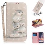 3D Colored Drawing Squirrels Pattern Horizontal Flip Leather Case for Nokia 3.2, with Holder & Card Slots & Wallet