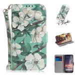 3D Colored Drawing Watercolor Flower Pattern Horizontal Flip Leather Case for Nokia 3.2, with Holder & Card Slots & Wallet