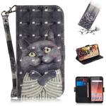 3D Colored Drawing Hug Cat Pattern Horizontal Flip Leather Case for Nokia 1 Plus, with Holder & Card Slots & Wallet