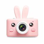 D3 PLUS 1200W Pixel Lens Rabbit Cartoon Mini Digital Sport Camera with 2.0 inch Screen for Children (Pink)