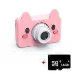 D9 8.0 Mega Pixel Lens Fashion Thin and Light Mini Digital Sport Camera with 2.0 inch Screen & Pig Shape Protective Case & 16G Memory for Children