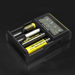 Nitecore D4 Intelligent Digi Smart Charger with LCD Display for 14500, 16340 (RCR123), 18650, 22650, 26650, Ni-MH and Ni-Cd (AA, AAA) Battery