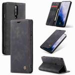 CaseMe-013 Multifunctional Retro Frosted Horizontal Flip Leather Case for OnePlus 7 Pro, with Card Slot & Holder & Zipper Wallet & Photo Frame(Black)