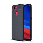 Litchi Texture TPU Shockproof Case for OPPO F9 (F9 Pro）& OPPO A7x(Navy Blue)