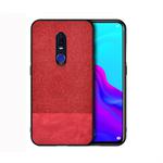 Shockproof Splicing PU + Cloth Protective Case for OPPO F11 Pro (Red)