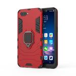 PC + TPU Shockproof Protective Case for OPPO A5, with Magnetic Ring Holder (Red)