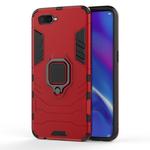 PC + TPU Shockproof Protective Case for OPPO K1, with Magnetic Ring Holder (Red)