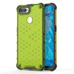 Shockproof Honeycomb PC + TPU Case for OPPO F9(Green)