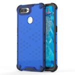 Shockproof Honeycomb PC + TPU Case for OPPO F9(Blue)