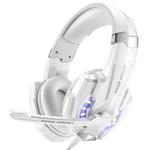 KOTION EACH G9000 3.5mm Gaming Headset with Microphone LED Light,Cable Length: About 2.2m(White)
