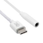 ENKAY Hat-Prince USB-C / Type-C to 3.5mm ABS Audio Adapter, Length: about 10cm(White)