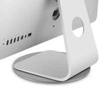 AP-5M iMac Computer Monitor Aluminum Alloy Base 360 Degree Rotatable Chassis Support Holder (Silver)