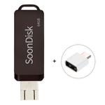 8GB USB 3.0 + 8 Pin + USB-C / Type-C Android iPhone Computer Dual-use Rotary U Disk(Grey)
