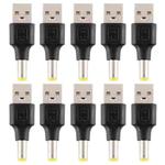 10 PCS 5.5 x 2.5mm Male to USB 2.0 Male DC Power Plug Connector